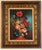 Vintage original floral still life oil painting on canvas. Features brightly colored flowers on a dark background. In...