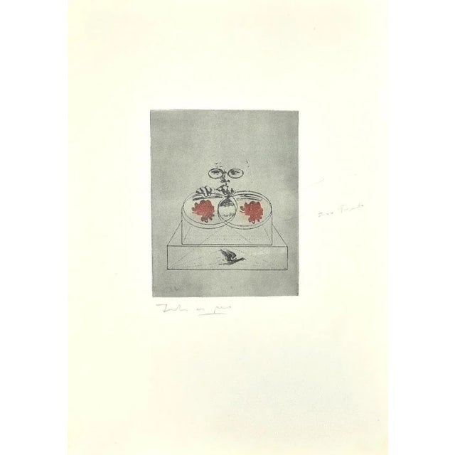 Composition is an original etching on cardboard realized by danilo bergamo in 1970s. Not signed. Good conditions. Danilo...