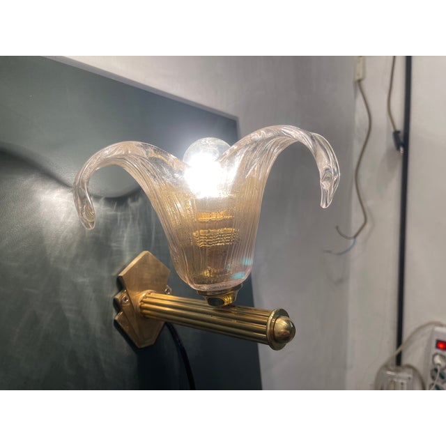Venetian Murano Glass Sconces, 1960s, Set of 2 For Sale - Image 3 of 16