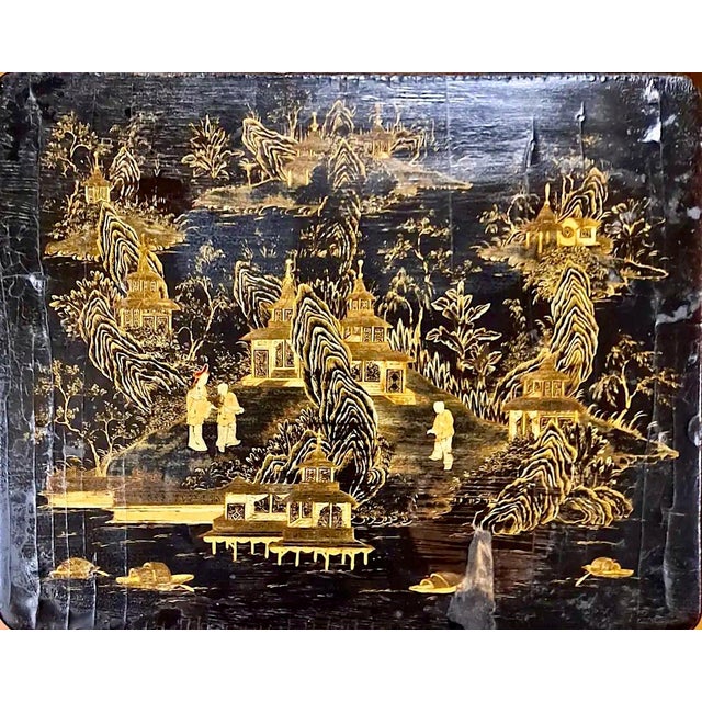 Wood 19th Century Set of Three Chinese Nesting Tables For Sale - Image 7 of 9