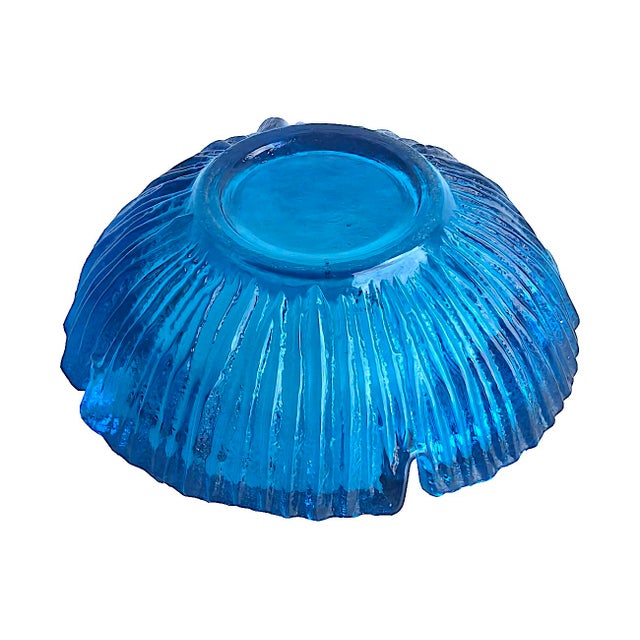 Blenko 1960s Blenko Glass Textured Ashtray/Catchall For Sale - Image 4 of 7