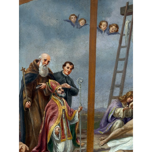 The Deposition of Christ, 1700s-1800s, Oil Painting, Framed For Sale - Image 4 of 7