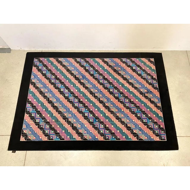 Optical Model Diagonal Rug from Missoni, 1980s For Sale - Image 9 of 9