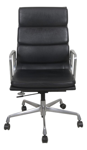 EA219 Office Chair in Black Leather by Charles Eames, 2000s