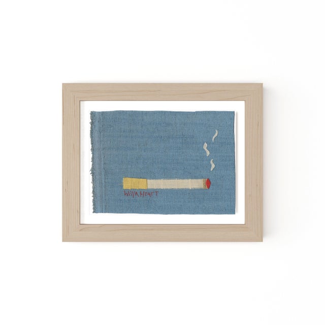Ruth the Dijon Cigarette by Willa Heart in Natural Frame, Mini Art Print For Sale