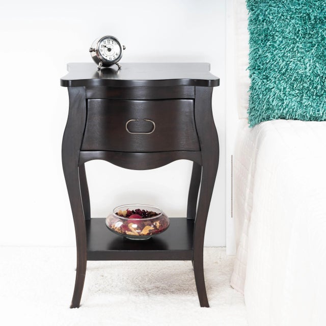 Rochelle 1 Drawer Nightstand, Dark Brown For Sale In Chicago - Image 6 of 13