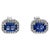 2020s Natural Blue Sapphire & Diamond Earring in 18k Gold For Sale - Image 5 of 8