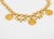 Louis Feraud Paris Gilt Metal Choker Necklace with Brand Logo Charms For Sale In Atlanta - Image 6 of 9