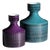 Turquoise and Purple Porcelain Vases by Hans Theo Baumann for Rosenthal, 1964, Set of 2 For Sale