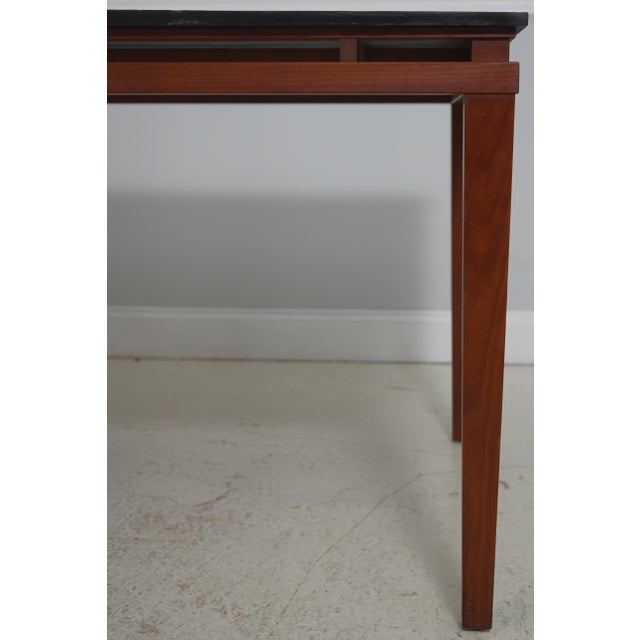 1980s Modern Design Cherry Slate Top Dining Table For Sale - Image 5 of 13