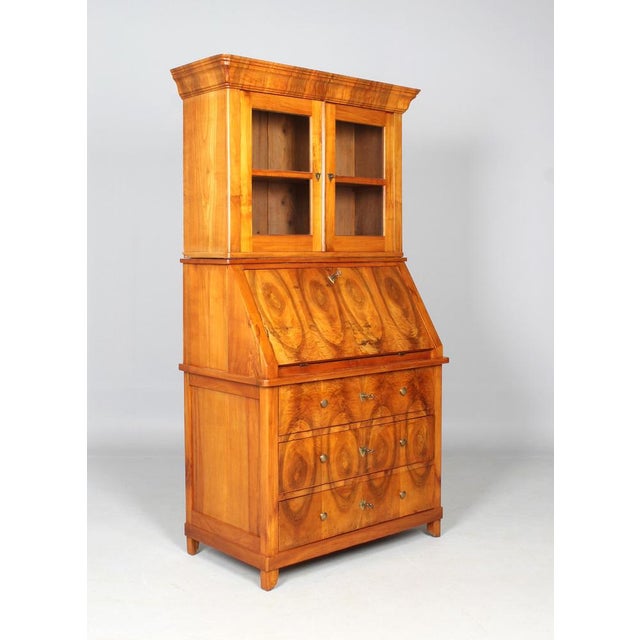 Biedermeier Secretaire with Brass Handles, 1845 For Sale - Image 17 of 17