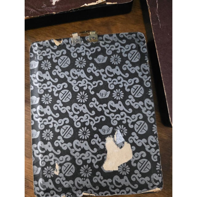 1950s Chinese Style Hardstone Floral Panels With Jade-Tone Carving, Set of 4 For Sale - Image 13 of 18