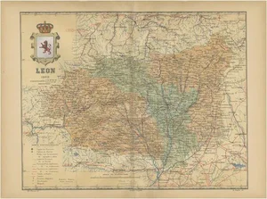 Map of Castilla Y Leóns Mountainous Province, 1903