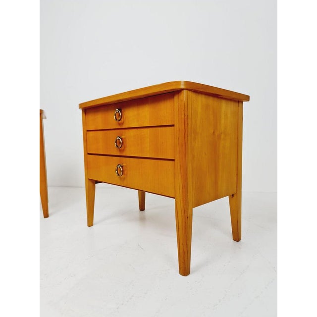 Mid-Century German Beech Bedside Tables from Wk Möbel, 1960s, Set of 2 For Sale - Image 5 of 11