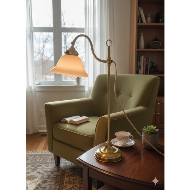 Desk Lamp in Brass, 1910s For Sale - Image 11 of 11