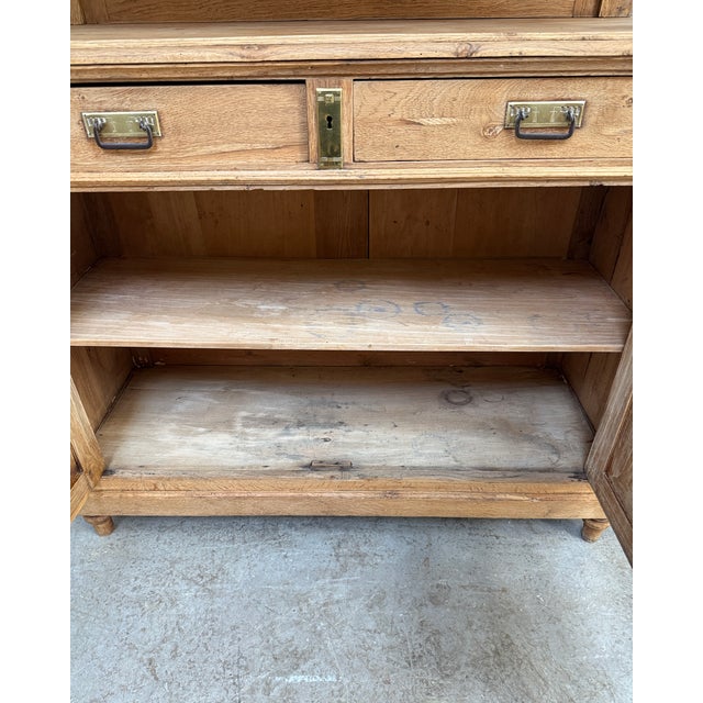 Antique Two-Piece Cupboard in Oak, 1890s For Sale - Image 5 of 12