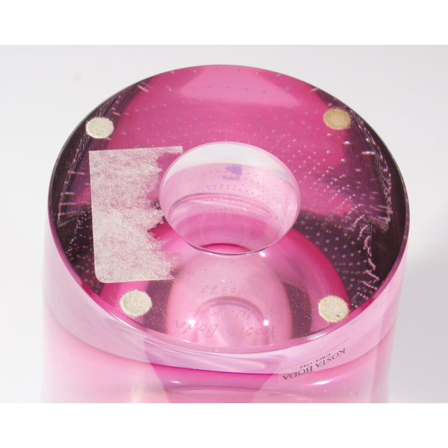 Pink Kosta Boda Pink “Sound” Vase by Goran Warff For Sale - Image 8 of 8