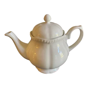 1990s Johnson Brothers Tea Pot in Old English White Pattern