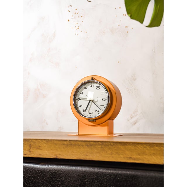 Orange Double-Sided Slave Clock from Citizen, 1980s For Sale - Image 12 of 14