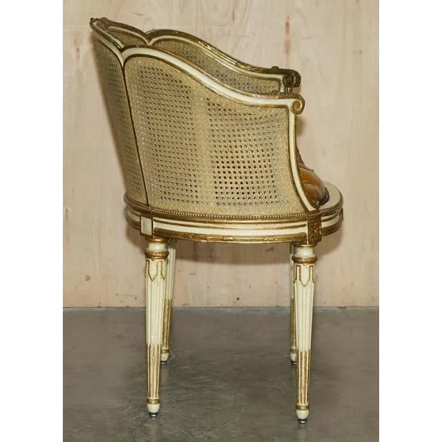 Antique French Chesterfield Leather Armchairs, 1880, Set of 2 For Sale - Image 11 of 18