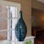Blue Mid 20th Century Mid Century Modern Glazed Ceramic Swag Light Lantern Brutalist Style For Sale - Image 8 of 9