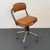 Tan 1940s Leather DoMore Industrial Swivel Adjustable Rolling Desk Chair For Sale - Image 8 of 10