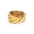Stylish fluted dome ring crafted in 18k yellow gold (circa 1980s). Crafted in a fluted crossover design the domed ring...