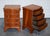 Georgian Style Yew Wood Nightstands, Set of 2 For Sale - Image 3 of 13