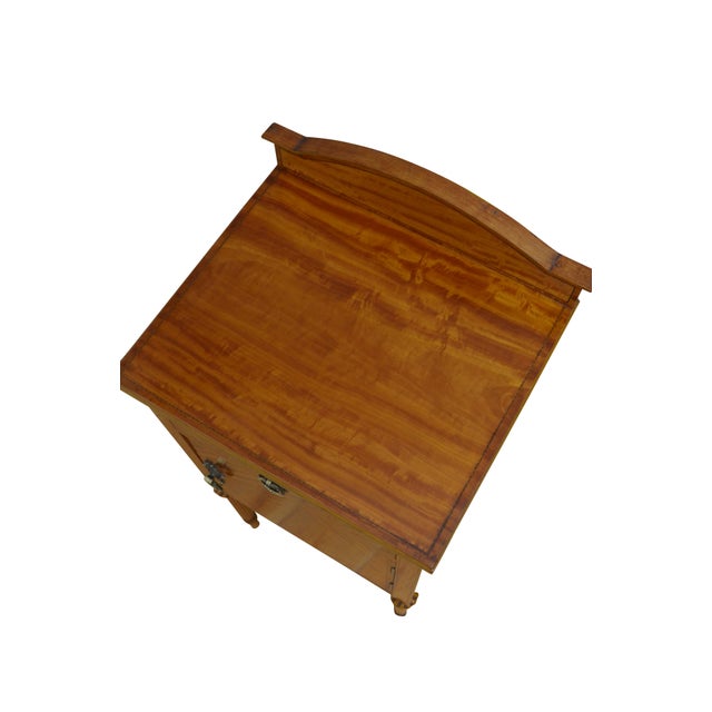 Antique English Nightstand in Satinwood, 1900 For Sale - Image 10 of 13