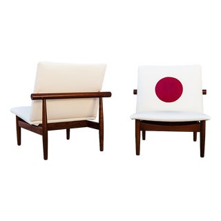 Vintage Restored Finn Juhl Model 137 "Japan" Slipper Chairs in Teak, 2 Pieces For Sale