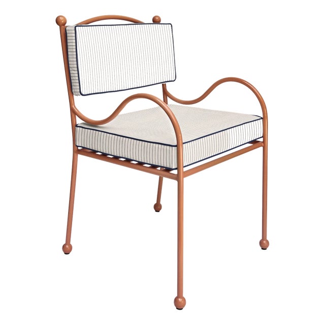 Panarea Armchair in Blue and White Upholstery by Ceraudo, 2010s For Sale