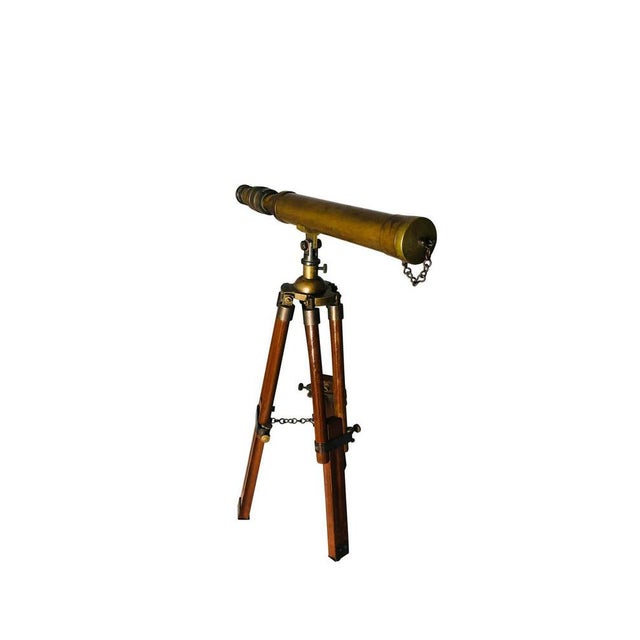 English Brass Telescope, 20th Century For Sale - Image 3 of 12