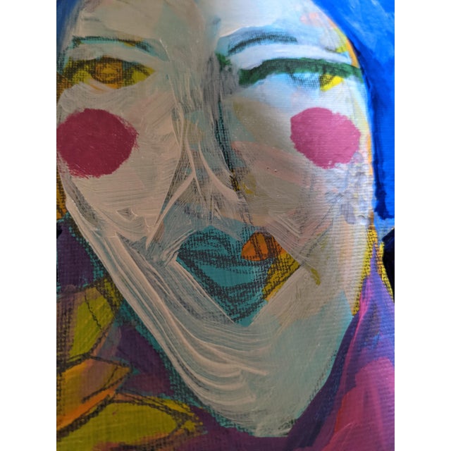 Contemporary Fauvist Abstract Portrait Mixed-Media Painting of a Woman For Sale In Columbus - Image 6 of 13