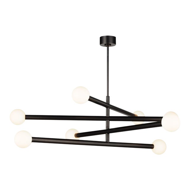 Regina Andrew Beaubien Steel Chandelier, Oil Rubbed Bronze For Sale