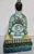 Antique Japanese Kutani ceramic figure. Polychromed image of a Shogun or other high official. This is a bright polychrome...