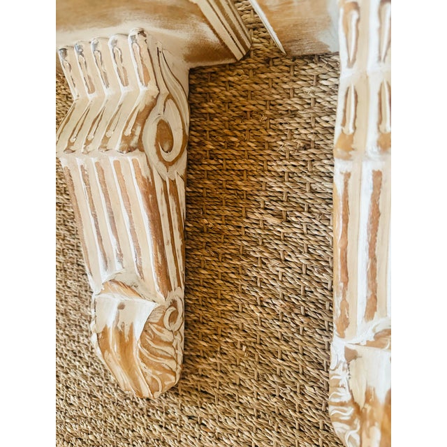 Rustic European Carved Wooden Wall Brackets, a Pair For Sale - Image 3 of 7
