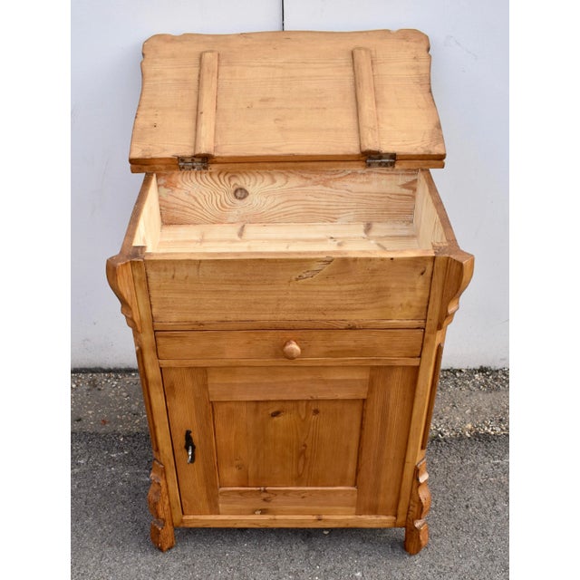 Pine One Door Lift-Top Dresser Base, Netherlands For Sale - Image 12 of 12