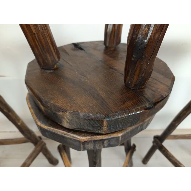 Brutalist Bar Stools, 1970s, Set of 4 For Sale - Image 9 of 17