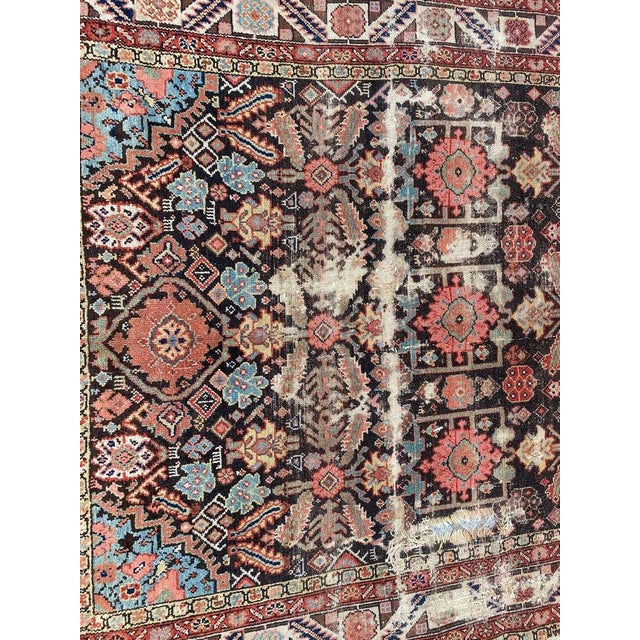 Rustic Antique Distressed Kurdish Northwest Rug, 1890s For Sale - Image 3 of 18