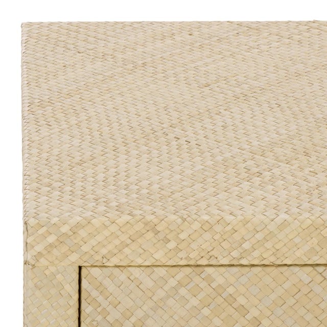 Spritely Home Apis Raffia 1 Drawer 1 Shelf Accent Table in Natural For Sale - Image 4 of 9