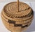 Folk Art 20th C Small Hand Made Lidded Basket With Handle For Sale - Image 3 of 6