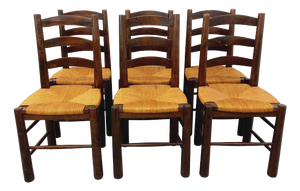 Vintage Brutalist Chairs by Georges Robert, 1960s, Set of 6