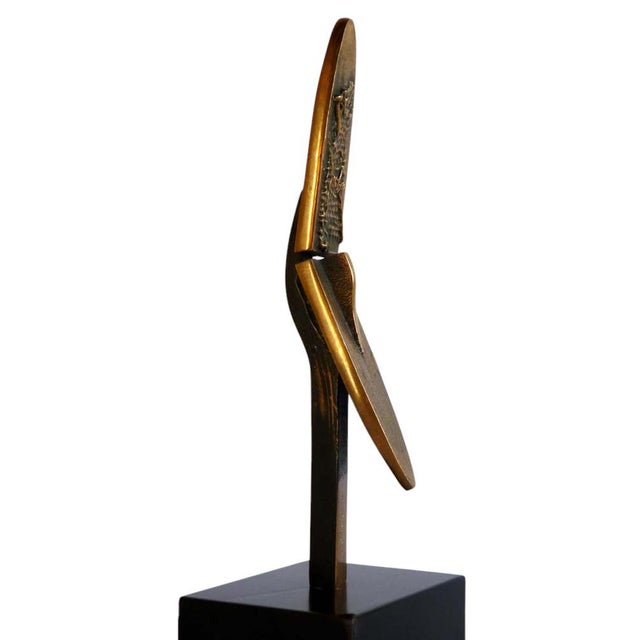 Modern Abstract Bronze Sculpture by Carlo Brera, 1970s For Sale - Image 4 of 8