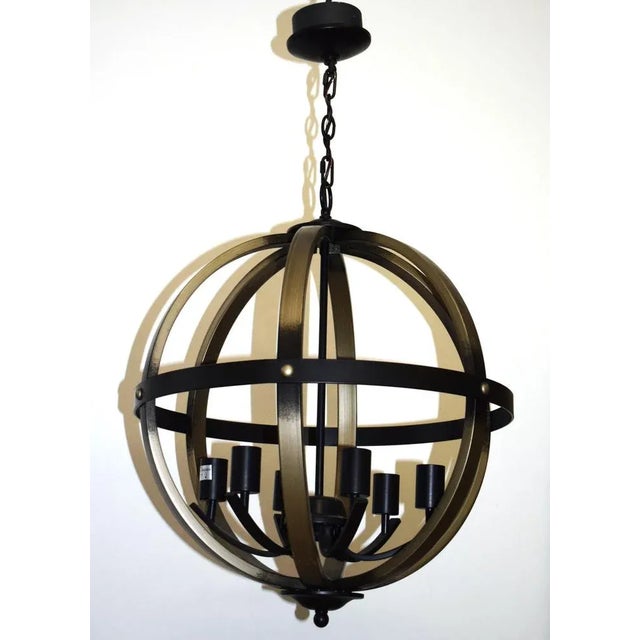 1990s Spherical Kimpton Hanging Light by Franklin Iron Works for Lamps Plus, USA, 1990s For Sale - Image 5 of 5