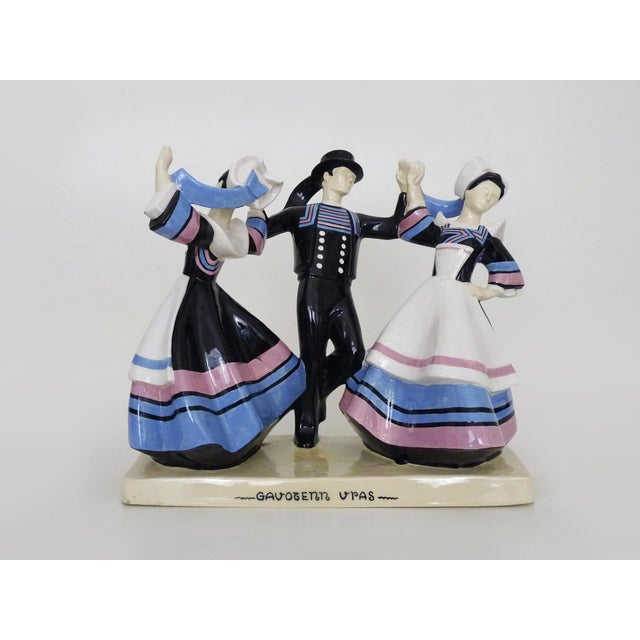 Gavoten Vras Figurine by R Micheau Vernez for Henriot Quimper, 1920s-1940s For Sale
