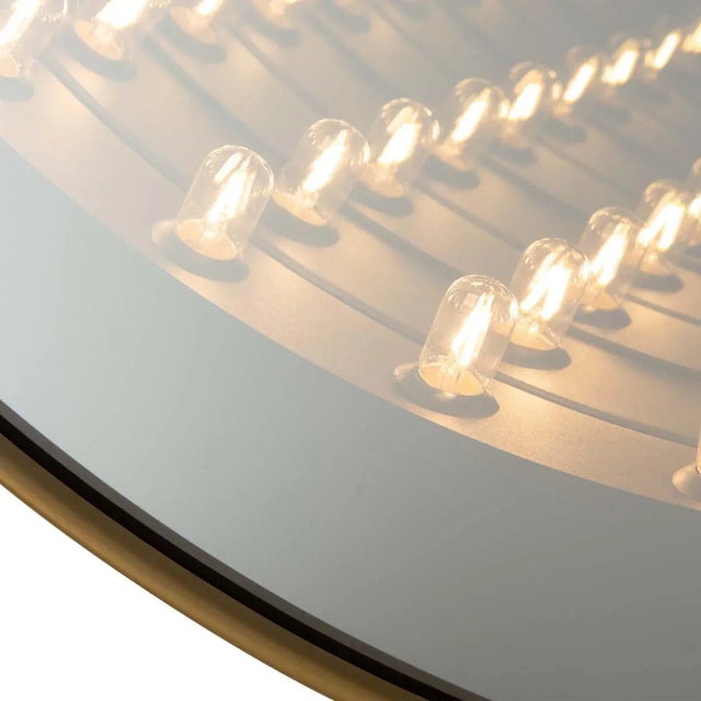 Brass Carnival 36" Round Led Infinity Wall Mirror - Brushed Brass, Inline on/Off For Sale - Image 8 of 12