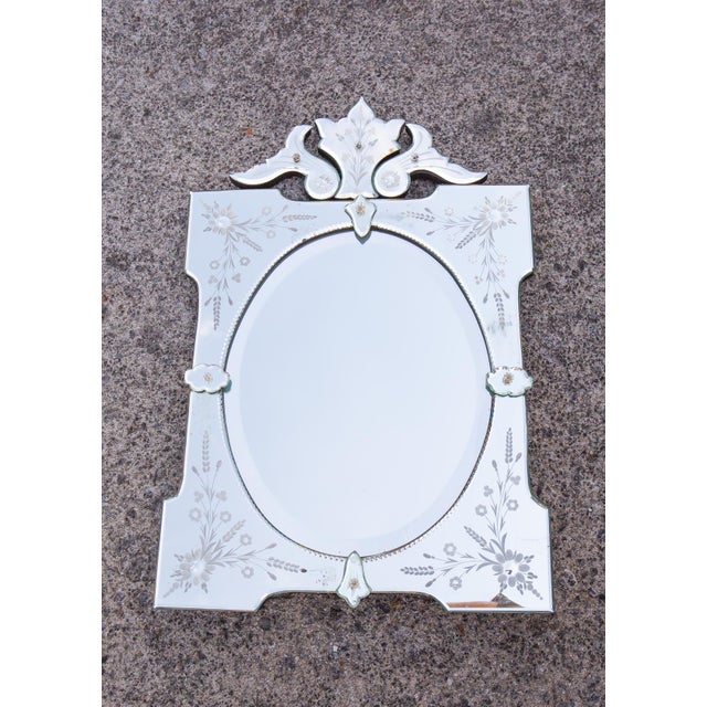 Vintage Venetian Style Mirror in Beveled Glass For Sale - Image 10 of 10