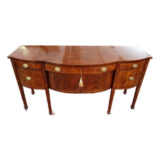 1980s Kindel Furniture Chesterwood Regency Style Mahogany Server Buffet Sideboard For Sale