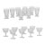 Vintage Imperial Glass Co. "Cape Cod" Clear Glassware Set - Goblets & Dessert Coupes - 16 Pieces For Sale