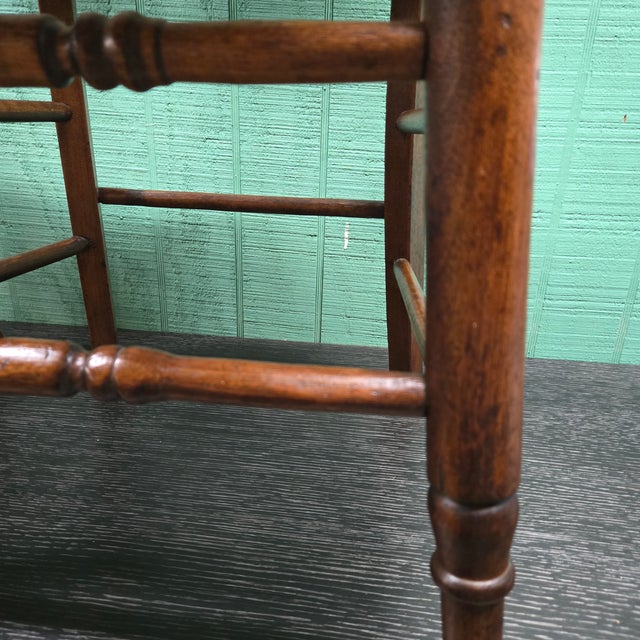 Traditional Pair of Vintage Wooden Chairs With Wicker Seats For Sale - Image 3 of 14